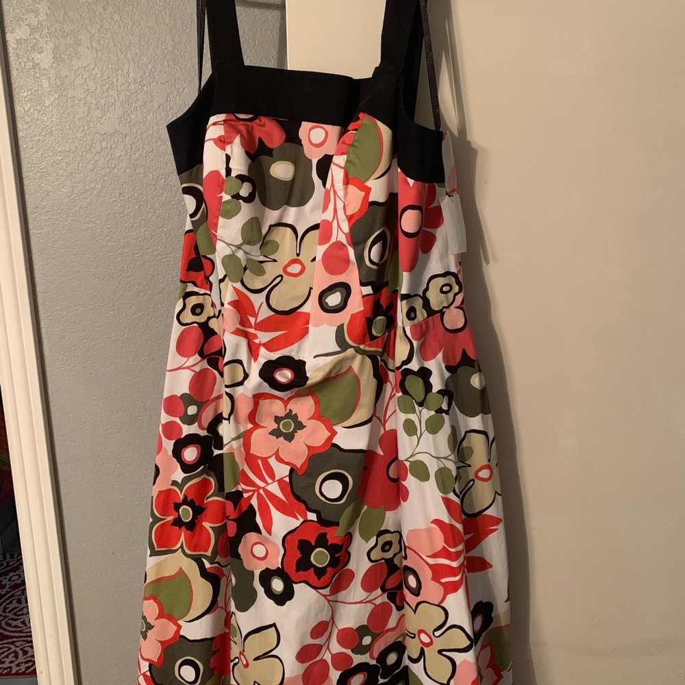 Multi colored floral pattern dress